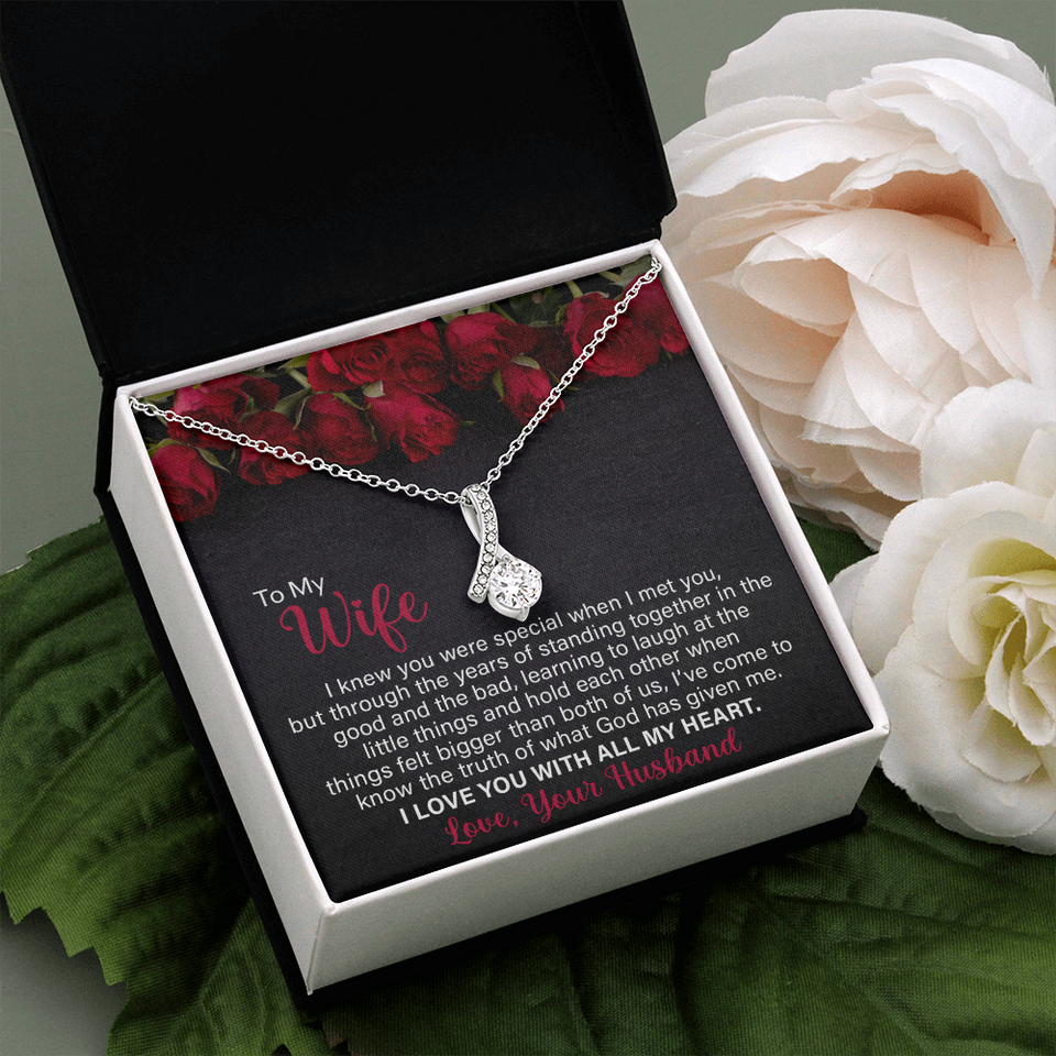 To My Wife | Standing Together | Alluring Beauty Necklace