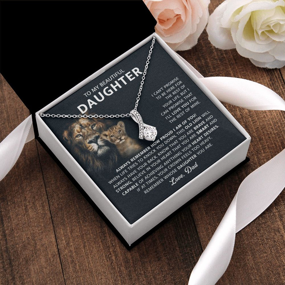 Beautiful Daughter Heart Desires, Alluring Beauty Necklace, Sentimental Gift For Daughter From Dad