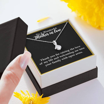 To A Wonderful Mother-In-Law Necklace Gift, Alluring Beauty Necklace