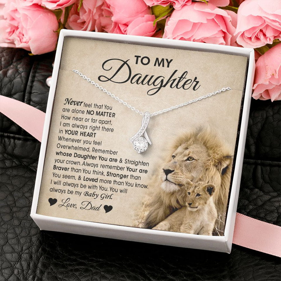 To My Daughter Gift From Dad | Proud To Be Your Father | Sentimental Gifts Alluring Beauty Necklace