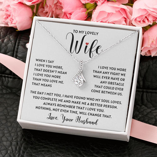 I Love you More To My Wife Alluring Necklace
