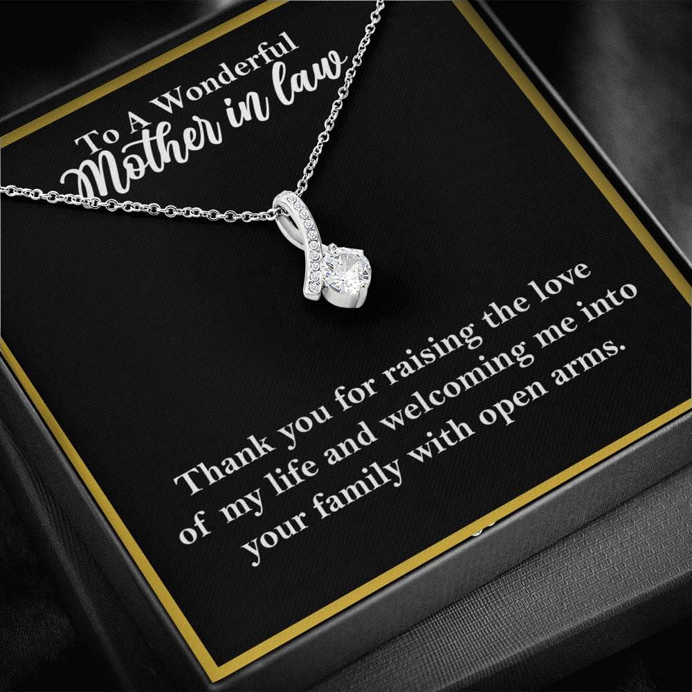 To A Wonderful Mother-In-Law Necklace Gift, Alluring Beauty Necklace