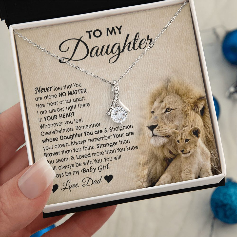 To My Daughter Gift From Dad | Proud To Be Your Father | Sentimental Gifts Alluring Beauty Necklace
