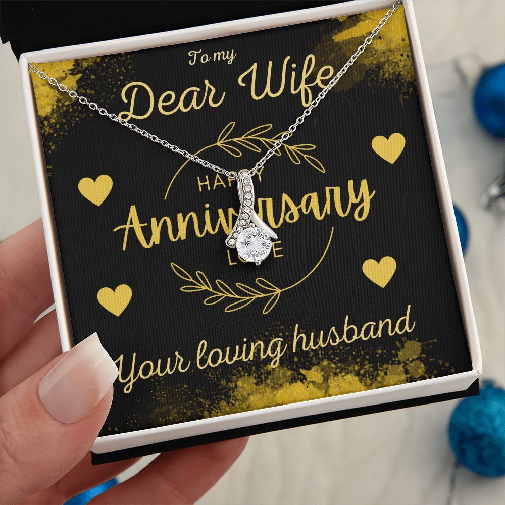 Happy Anniversary Gift for Wife A Beauty Alluring Necklace, Alluring Beauty Necklace