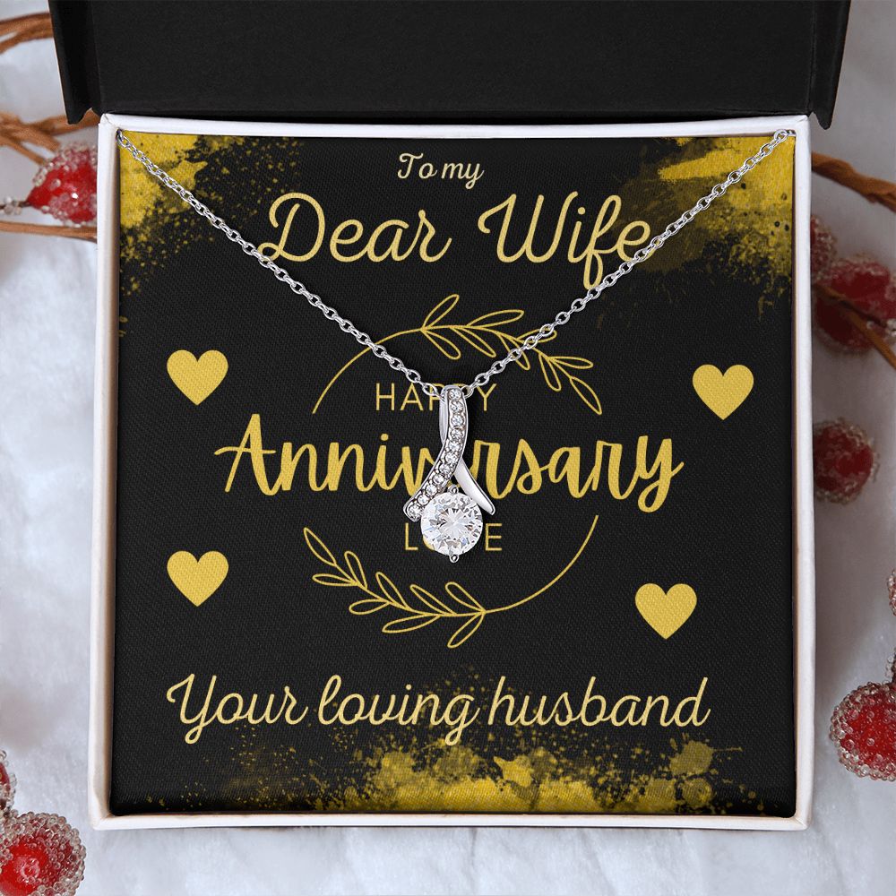Happy Anniversary Gift for Wife A Beauty Alluring Necklace, Alluring Beauty Necklace