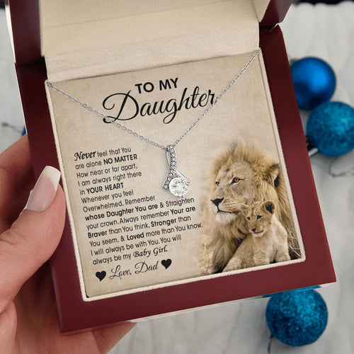 To My Daughter Gift From Dad | Proud To Be Your Father | Sentimental Gifts Alluring Beauty Necklace