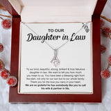 Daughter In Law You Mean To Us, Alluring Beauty Necklace, Gift for Daughter In Law, Christmas Gift Idea