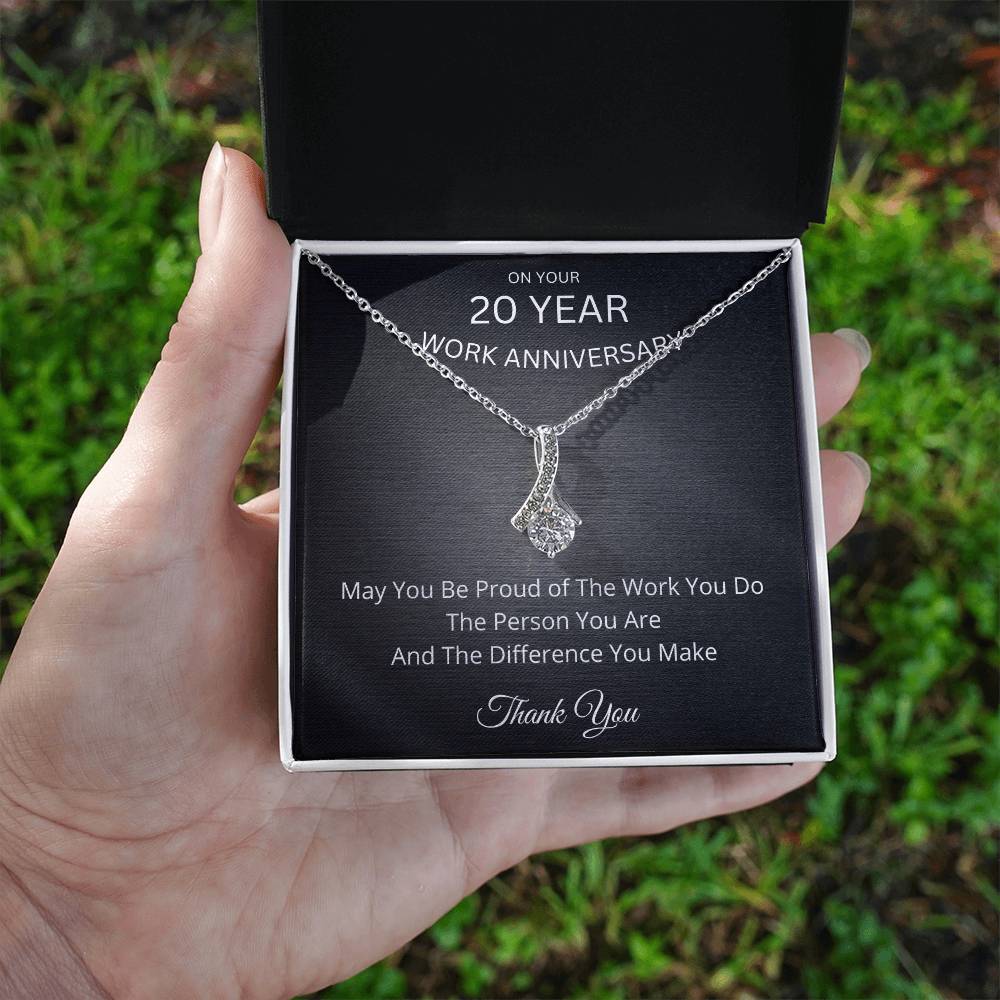 20 year Work Anniversary Gift Alluring Beauty Necklace