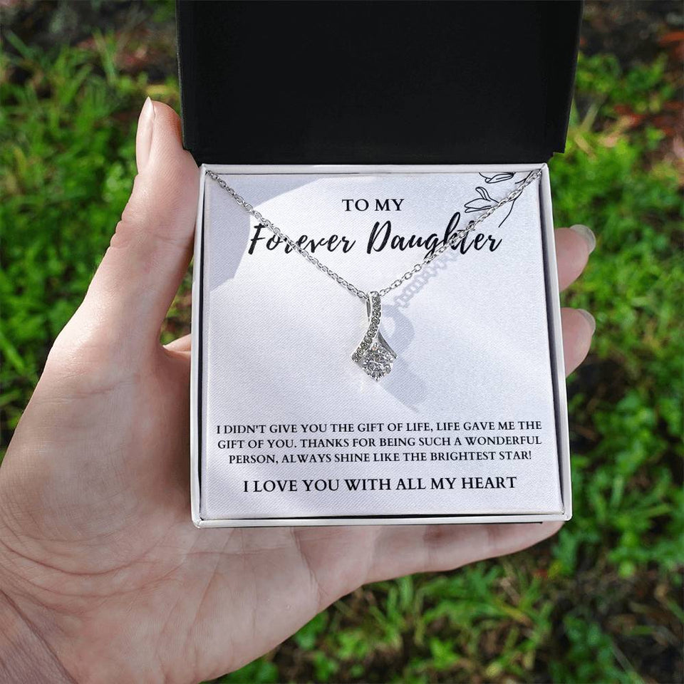 To My Forever Daughter - Shine Like The Brightest Star - Alluring Beauty Necklace