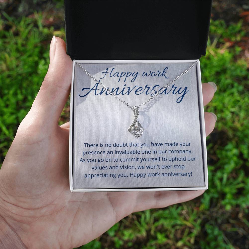 Happy Work Anniversary Alluring Beauty Necklace Gift