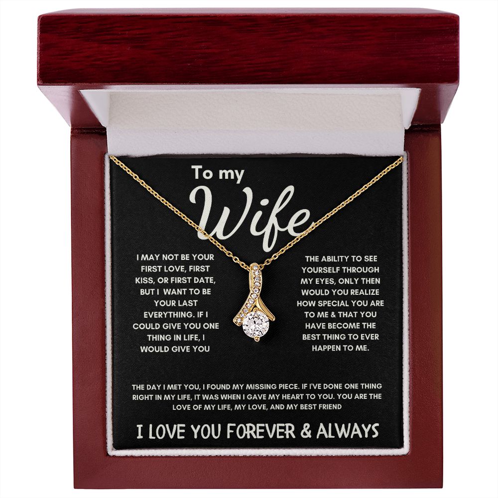 To My Wife - Alluring Beauty Necklace - The Day I Met You - Black Card