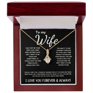 To My Wife - Alluring Beauty Necklace - The Day I Met You - Black Card