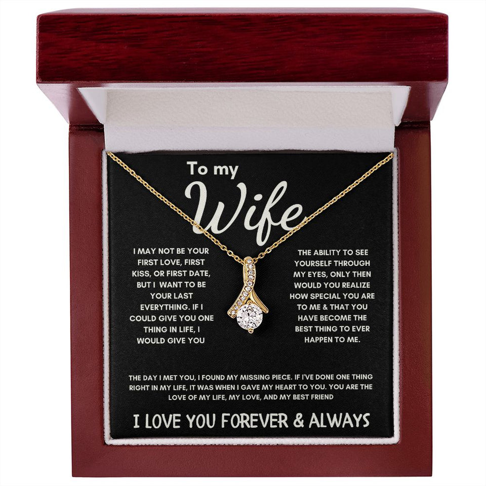 To My Wife - Alluring Beauty Necklace - The Day I Met You - Black Card