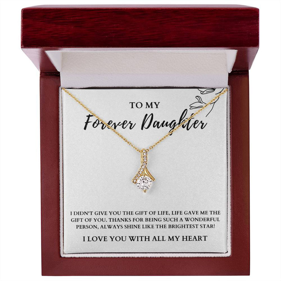To My Forever Daughter - Shine Like The Brightest Star - Alluring Beauty Necklace