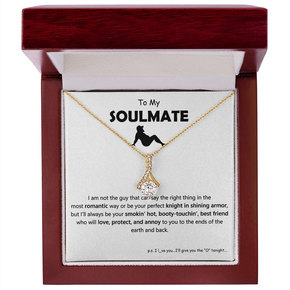 To My Soulmate, Best Friends | Stunning Necklace with Message Card, Alluring Beauty Necklace