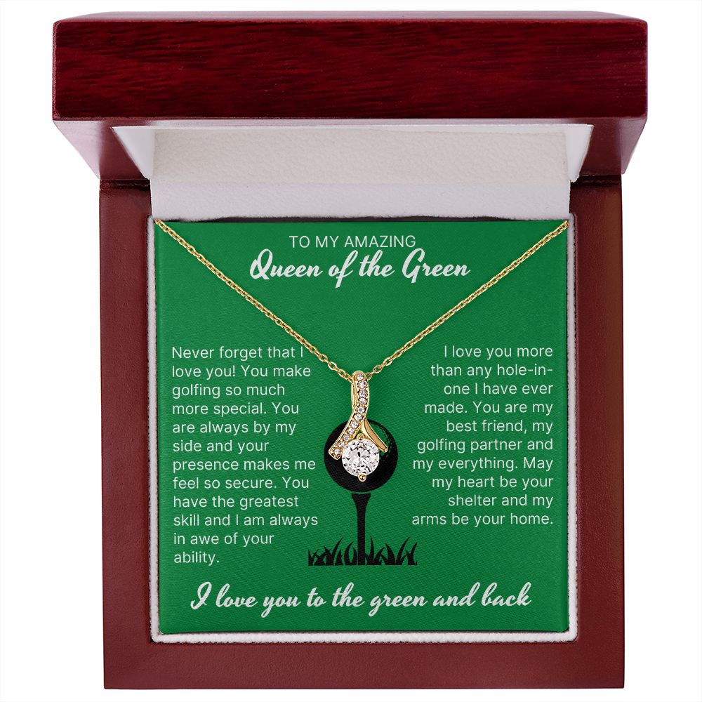 Love You To The Green And Back - Alluring Beauty Necklace For Lady Golfer
