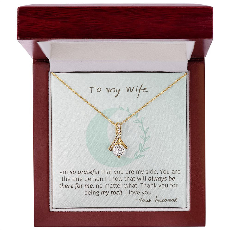 To My Wife necklace, My Rock - Alluring Beauty Necklace For Wife
