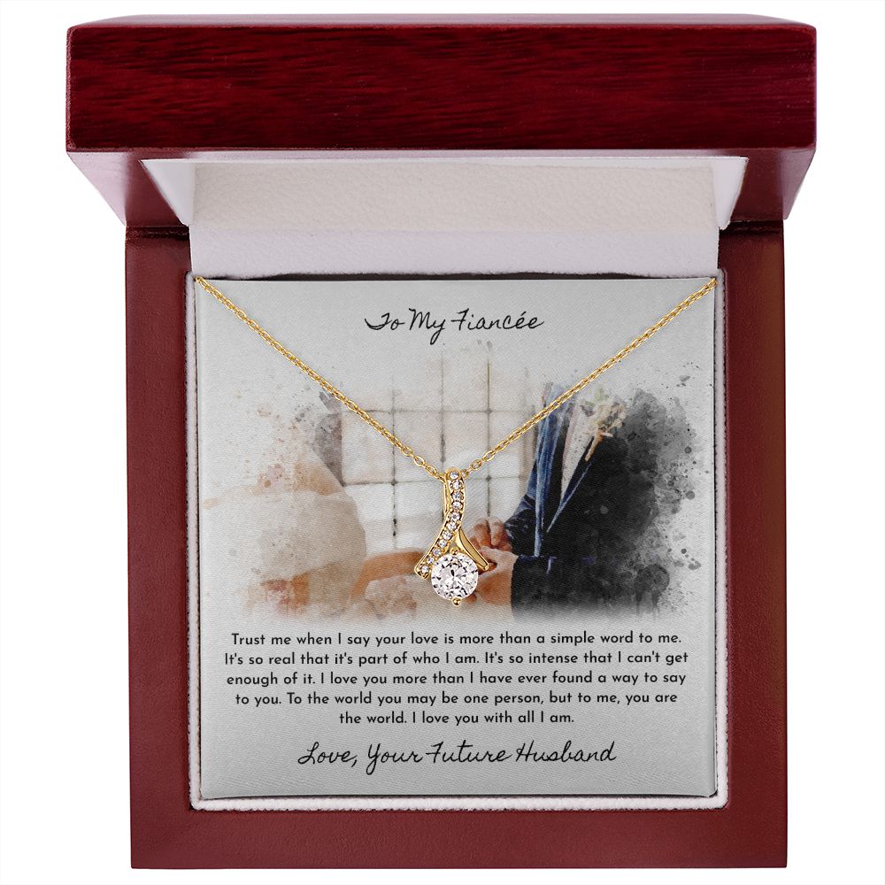 To My Fiancee Love Your Future Husband Alluring Beauty Necklace