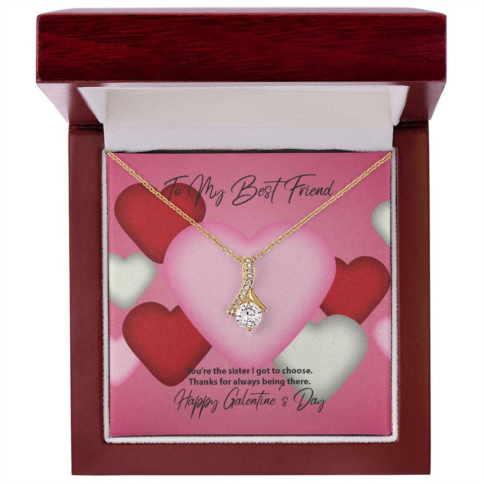 To My Best Friend Galentine's Day Alluring Beauty Necklace