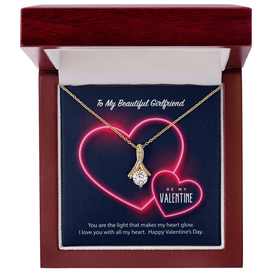 To My Girlfriend Be My Valentine Alluring Beauty Necklace