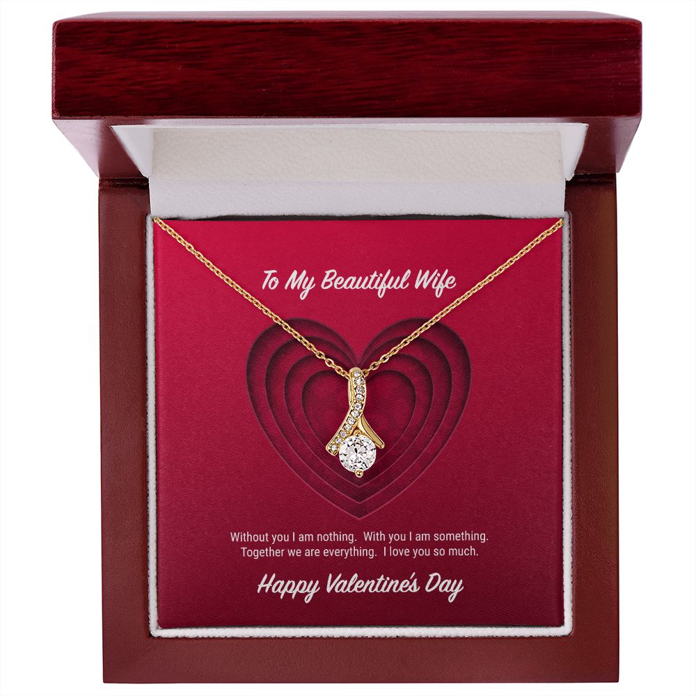 To My Beautiful Wife Valentine's Day Alluring Beauty Necklace