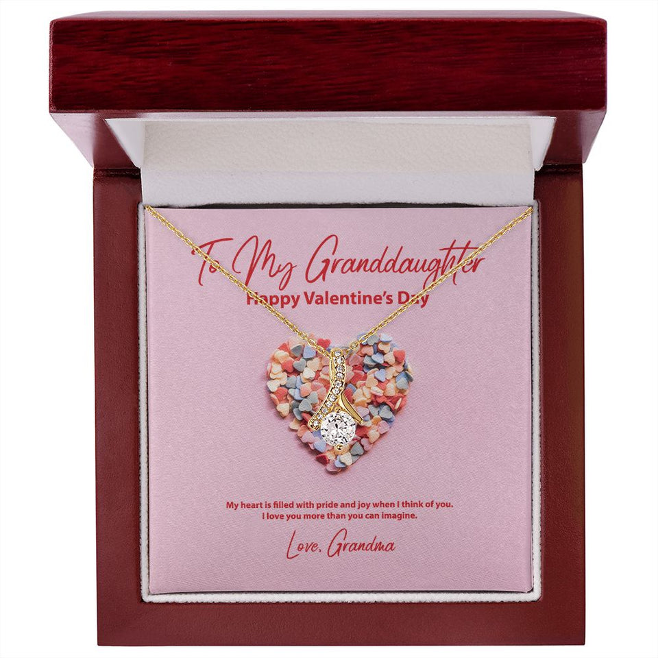 To My Granddaughter from Grandma Valentine's Day Alluring Beauty Necklace