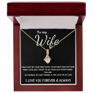 To My Wife - Alluring Beauty Necklace - Love of My Life - Black Card