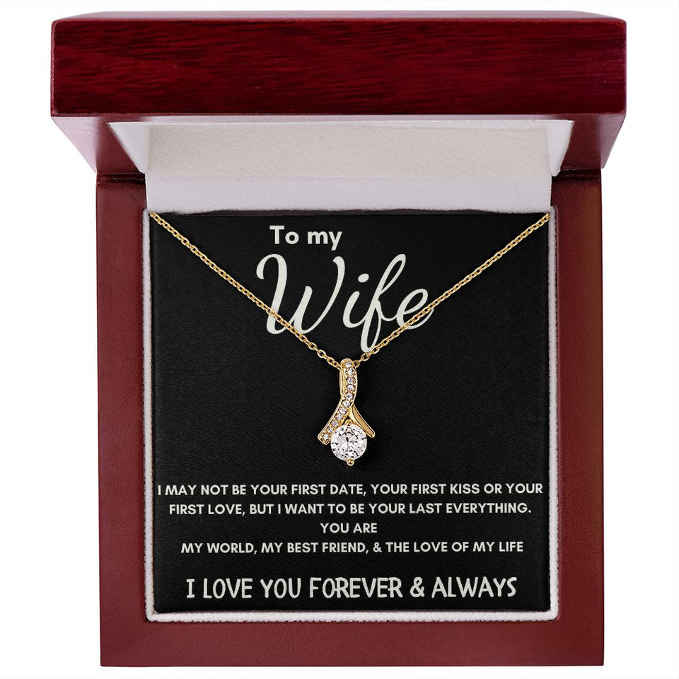 To My Wife - Alluring Beauty Necklace - Love of My Life - Black Card