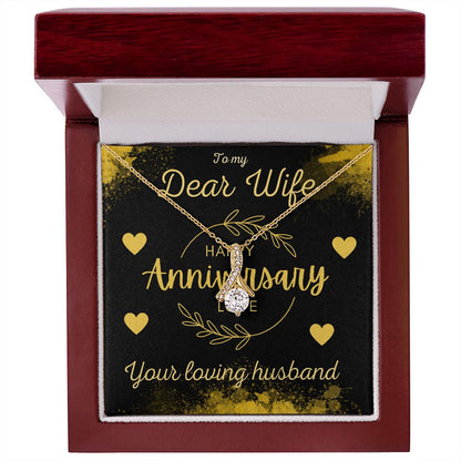 Happy Anniversary Gift for Wife A Beauty Alluring Necklace, Alluring Beauty Necklace