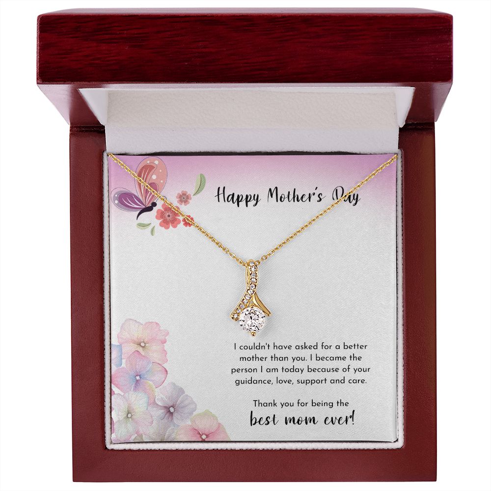 To The Best Mom Ever Alluring Beauty Necklace