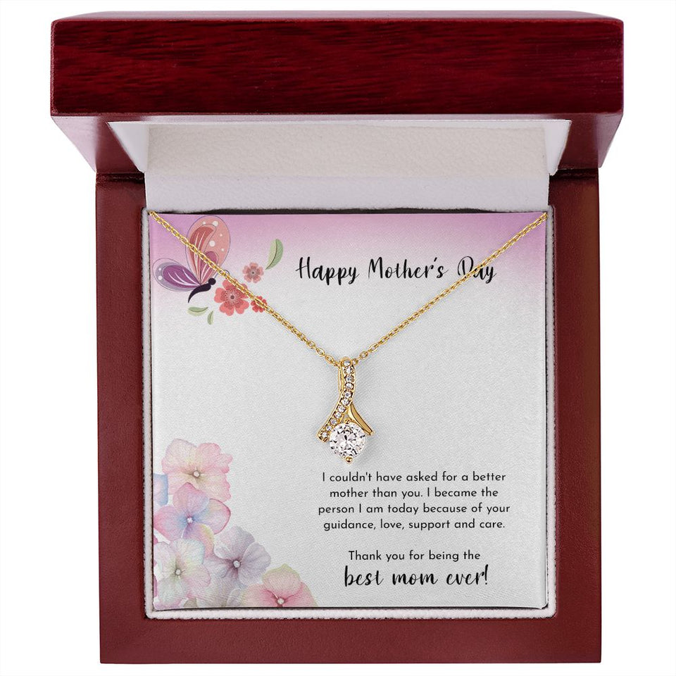 To The Best Mom Ever Alluring Beauty Necklace