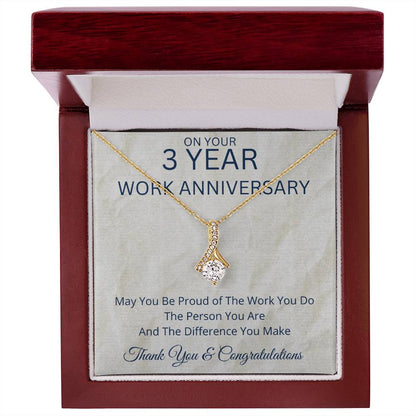 3 Year Work Anniversary Gift - Alluring Beauty Necklace