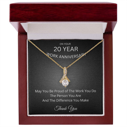 20 year Work Anniversary Gift Alluring Beauty Necklace