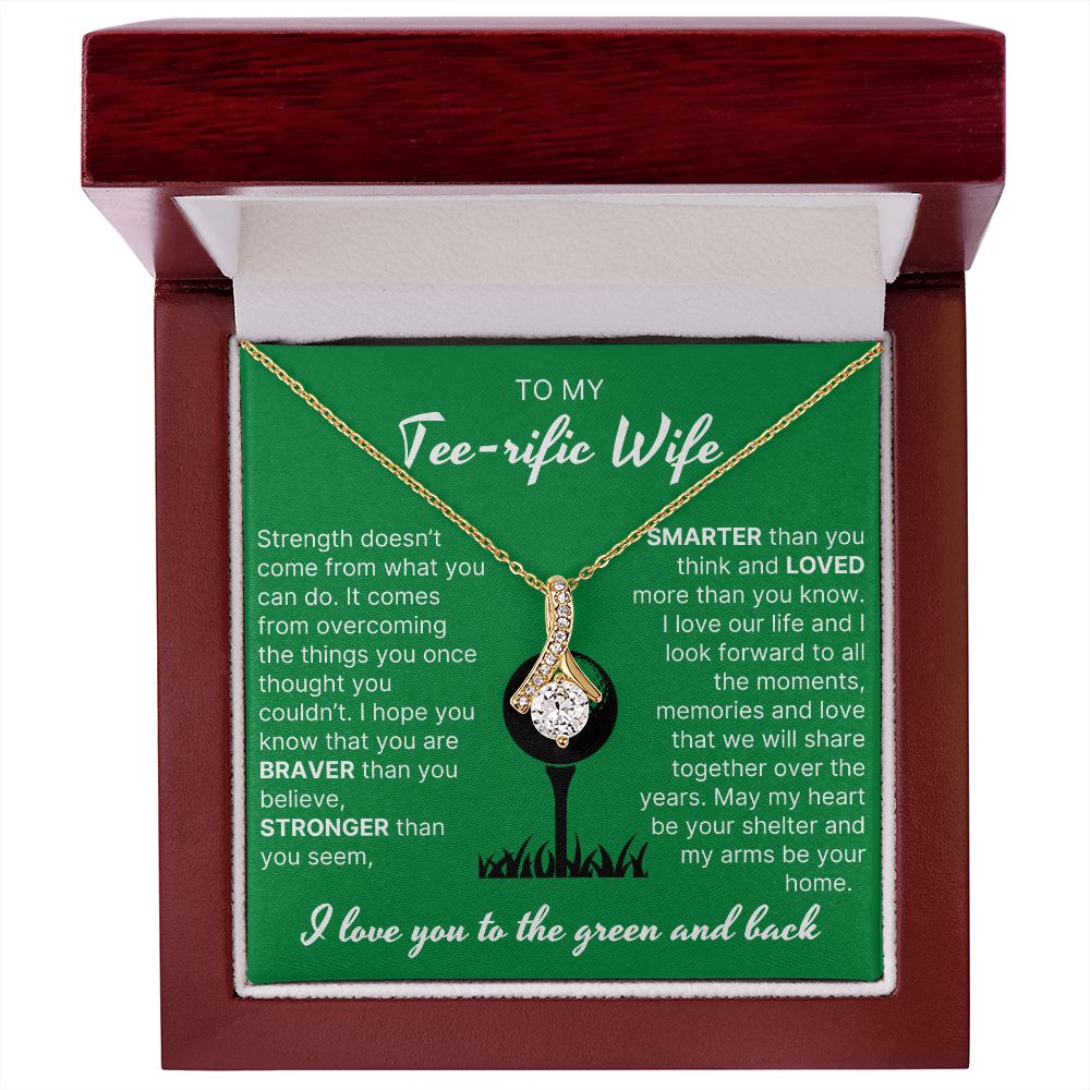 You Are Braver Than You Believe - Alluring Beauty Necklace For Golfer Wife