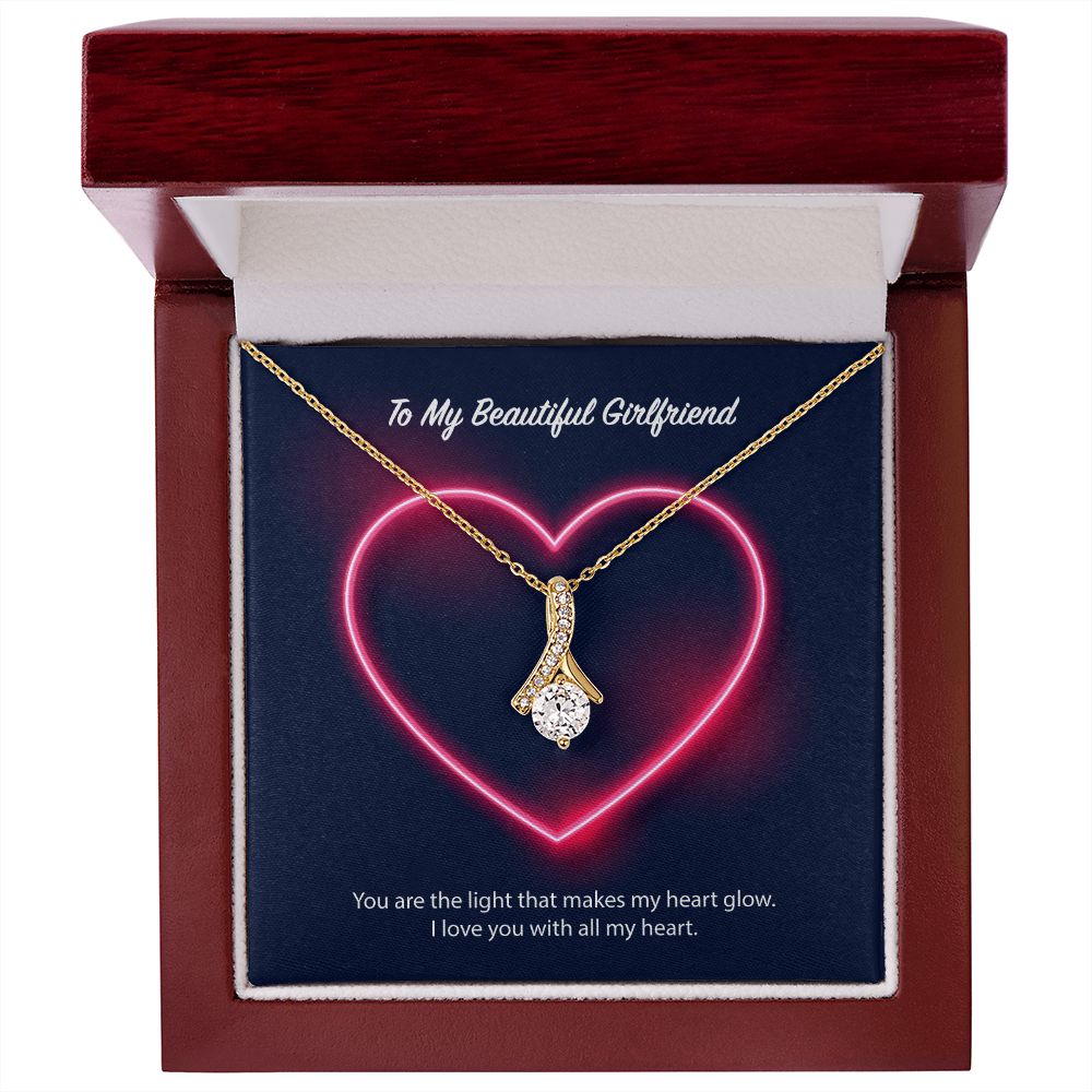 To My Beautiful Girlfriend Alluring Beauty Necklace