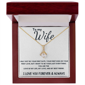 To Wife - Alluring Beauty Necklace - I Love You Forever - White Card