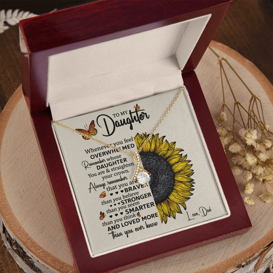 To My Daughter | Always Remember This | Alluring Beauty Necklace | Gift for Daughter from Dad
