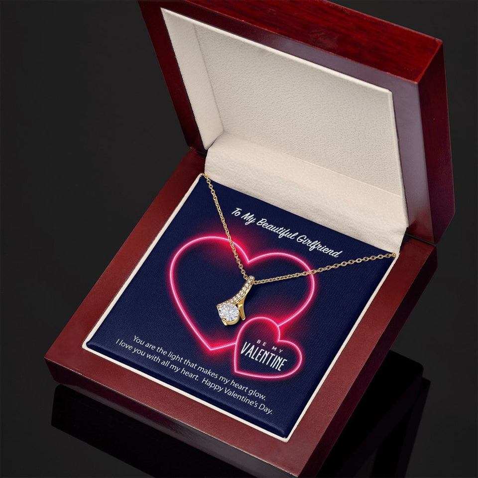 To My Girlfriend Be My Valentine Alluring Beauty Necklace
