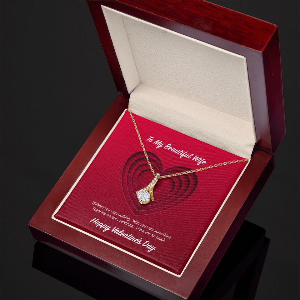 To My Beautiful Wife Valentine's Day Alluring Beauty Necklace
