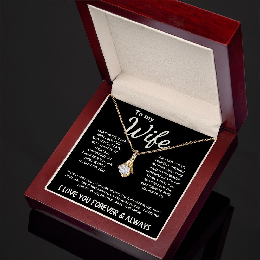 To My Wife - Alluring Beauty Necklace - The Day I Met You - Black Card
