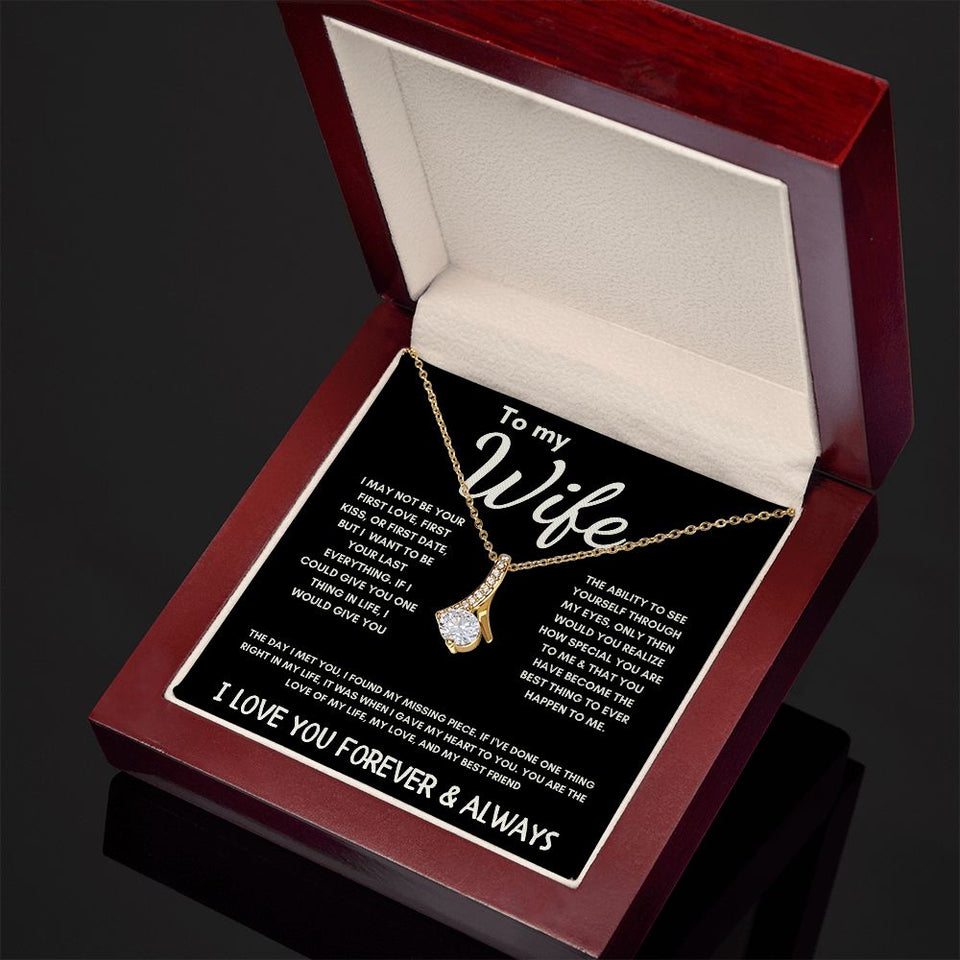 To My Wife - Alluring Beauty Necklace - The Day I Met You - Black Card
