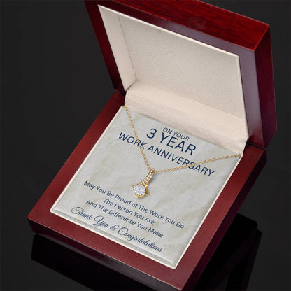 3 Year Work Anniversary Gift - Alluring Beauty Necklace