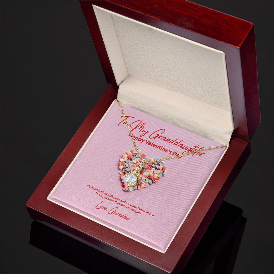 To My Granddaughter from Grandma Valentine's Day Alluring Beauty Necklace