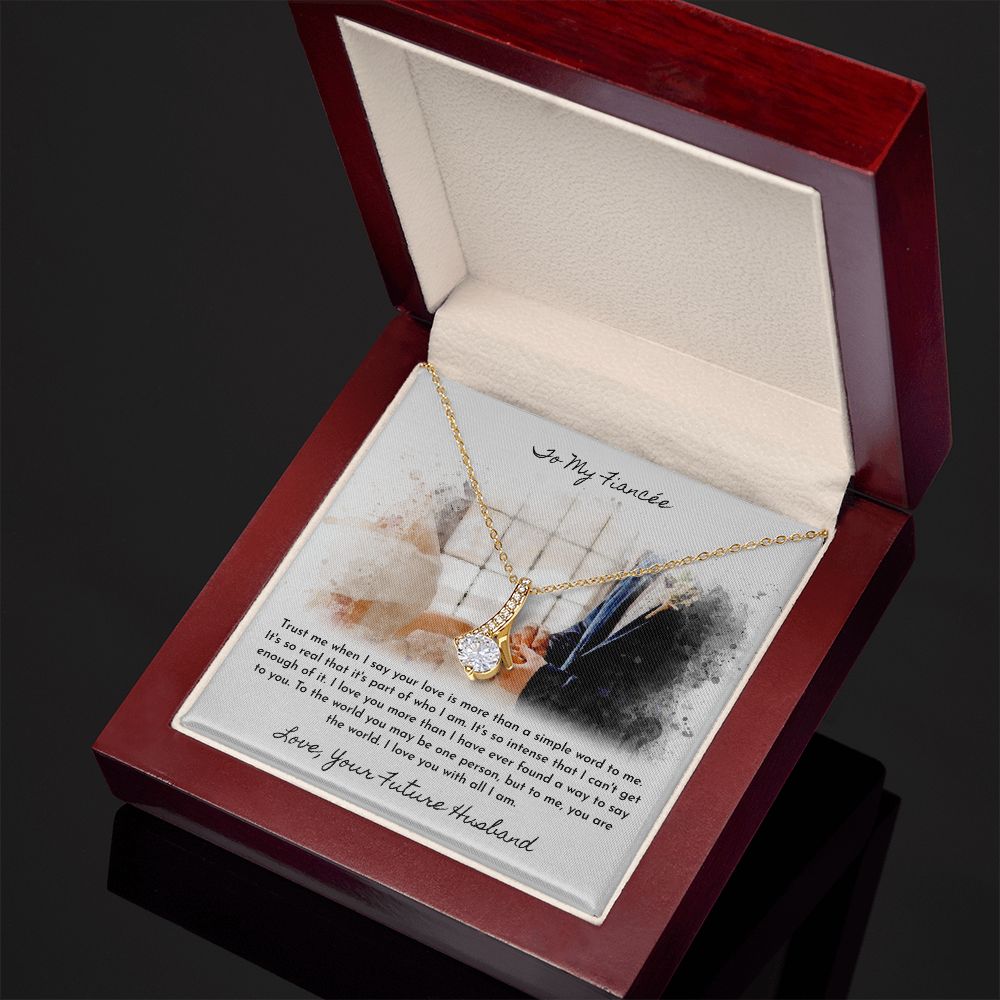 To My Fiancee Love Your Future Husband Alluring Beauty Necklace