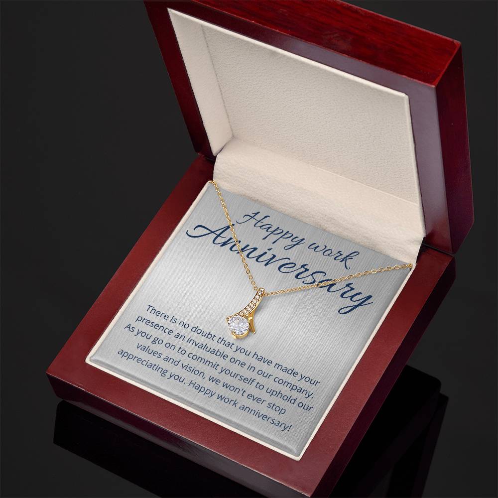 Happy Work Anniversary Alluring Beauty Necklace Gift