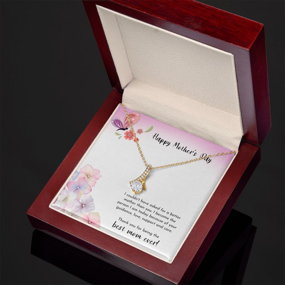 To The Best Mom Ever Alluring Beauty Necklace