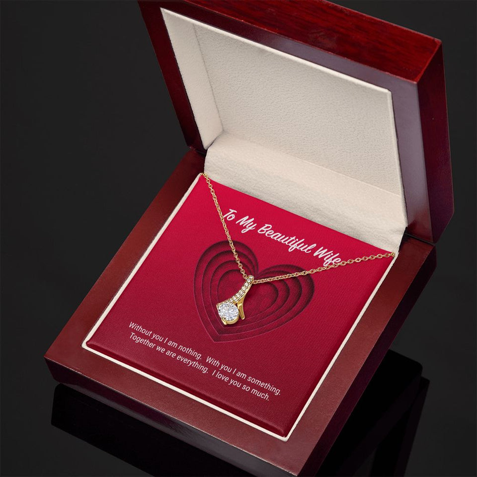 To My Beautiful Wife Alluring Beauty Necklace