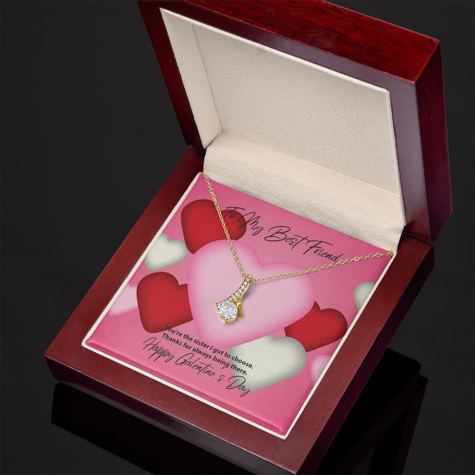 To My Best Friend Galentine's Day Alluring Beauty Necklace