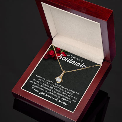 Soulmate My Best Friend Alluring Beauty Necklace Gift
