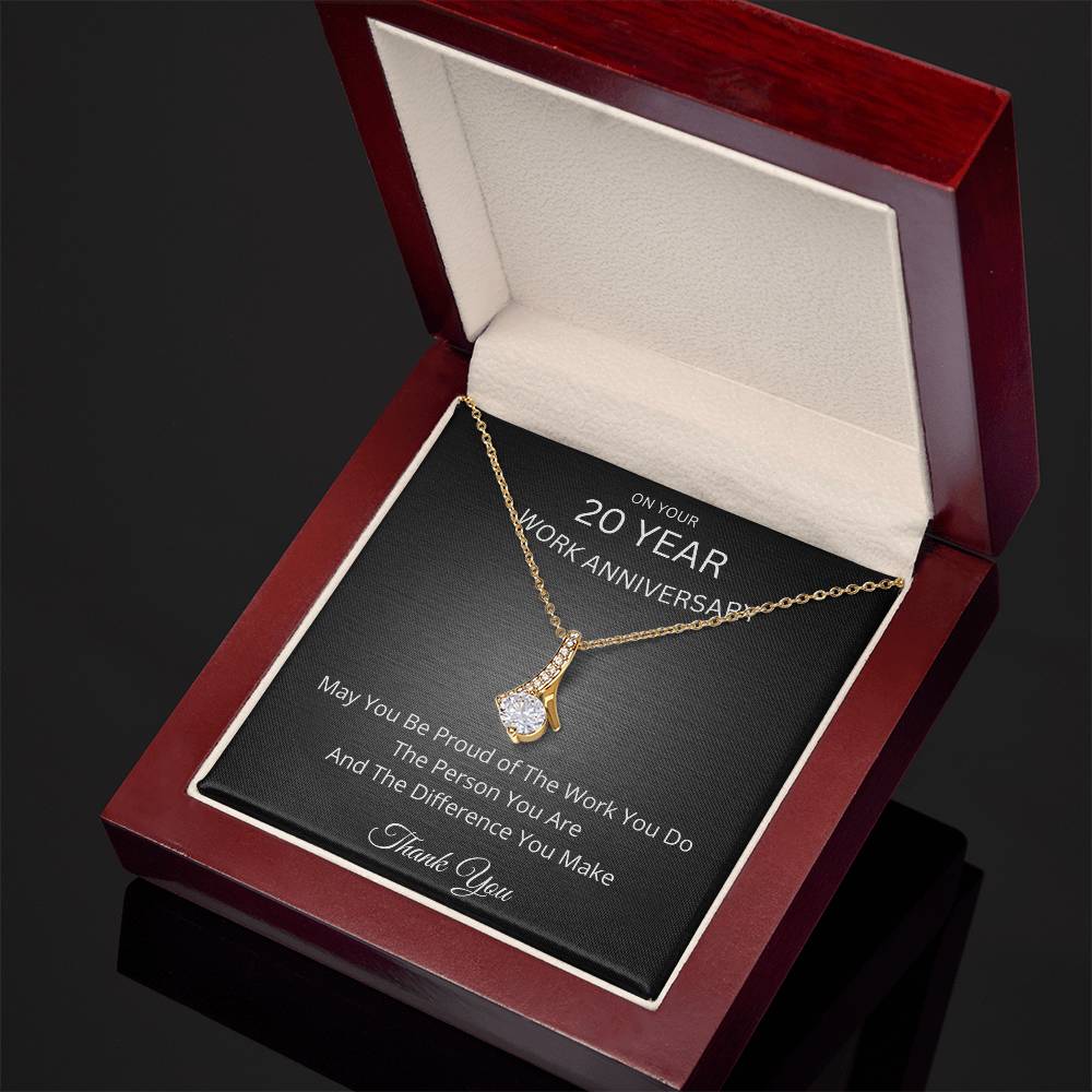 20 year Work Anniversary Gift Alluring Beauty Necklace